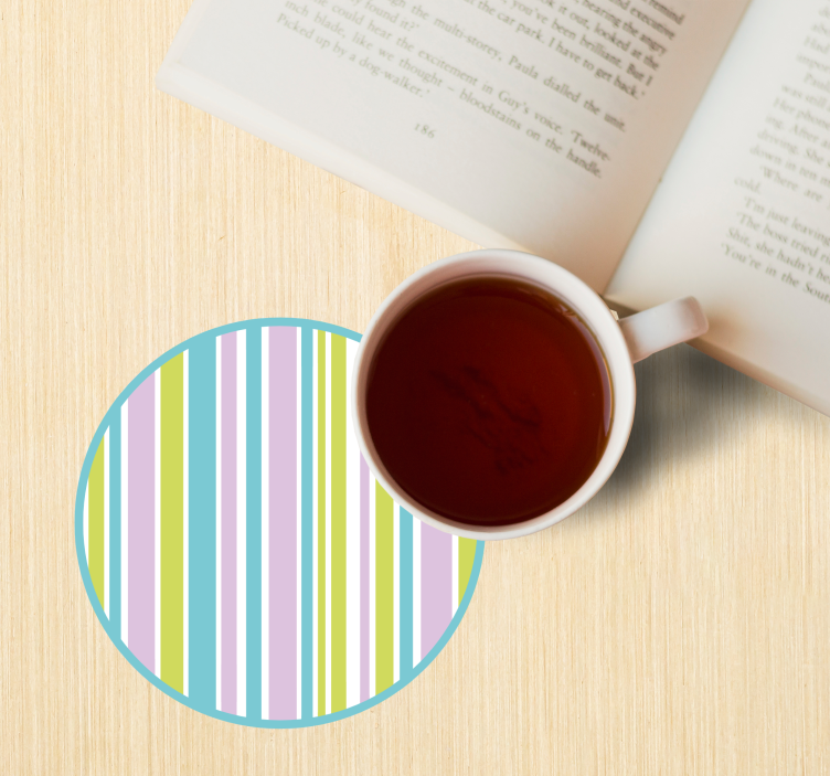 Untersetzer bunter gestreifter kreis - TenStickers