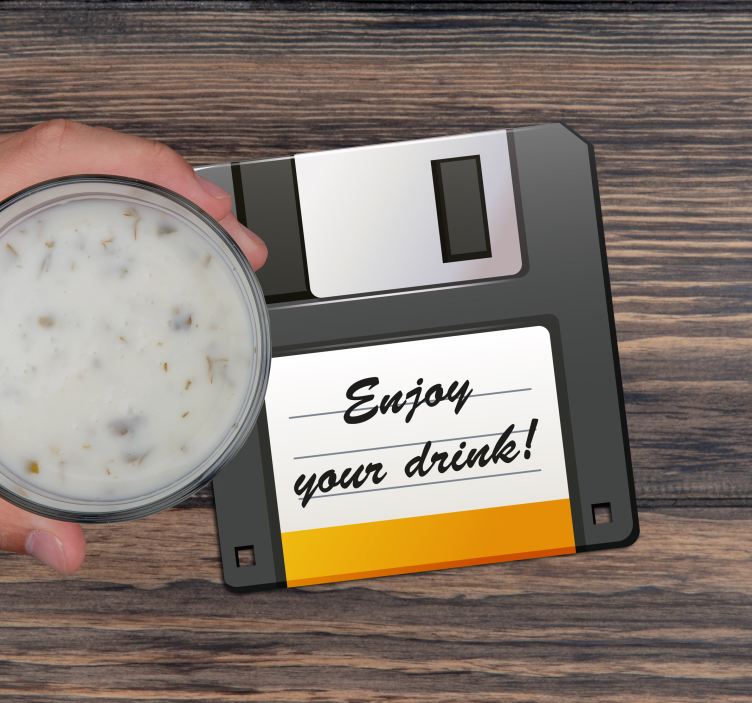 Untersetzer floppy disk trink-erinnerung - TenStickers