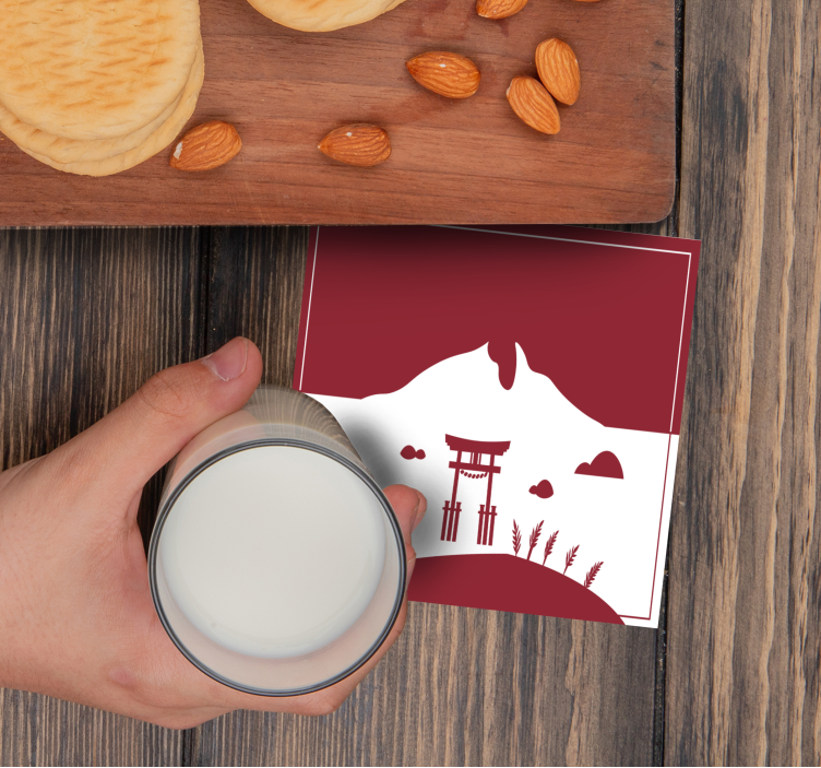 Untersetzer geek berg torii tor gate - TenStickers