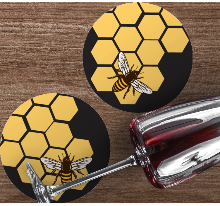 Untersetzer geek bienen- und wabenmuster - TenStickers