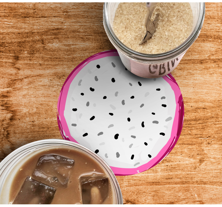 Untersetzer geek bunte drachenfrucht scheibe - TenStickers