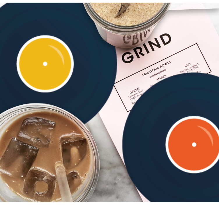 Untersetzer geek bunte vinyl inspiration - TenStickers