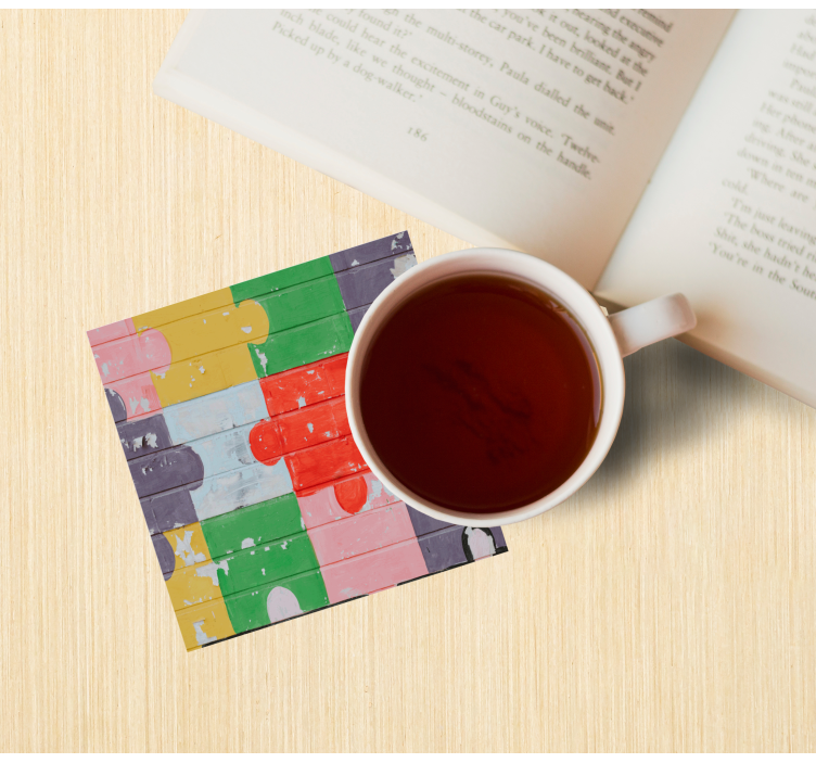 Untersetzer geek buntes puzzle-muster - TenStickers