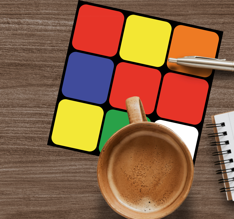 Untersetzer geek buntes quadrat arrangement - TenStickers