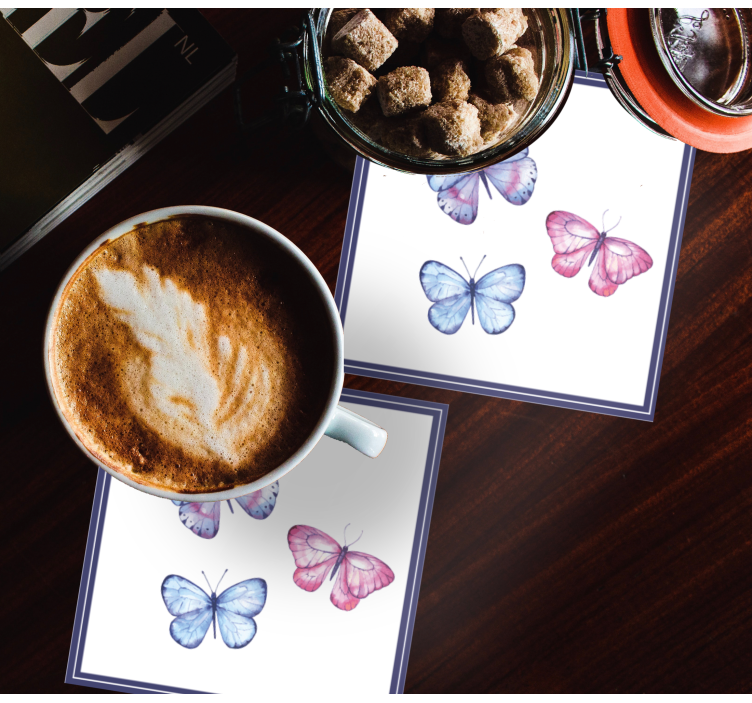 Untersetzer geek buntes schmetterlingsarrangement - TenStickers