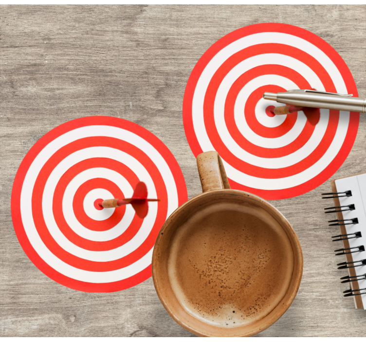 Untersetzer geek dartboard spiral muster - TenStickers