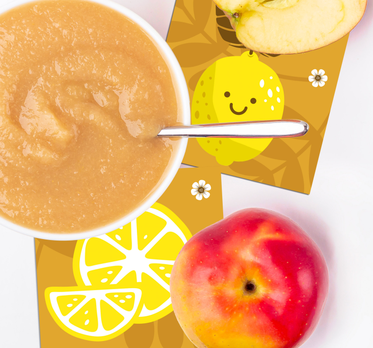 Untersetzer geek fröhliche zitrone und zitrus - TenStickers