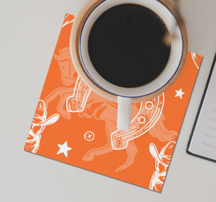 Untersetzer geek im rustikalen hufeisen-motiv - TenStickers