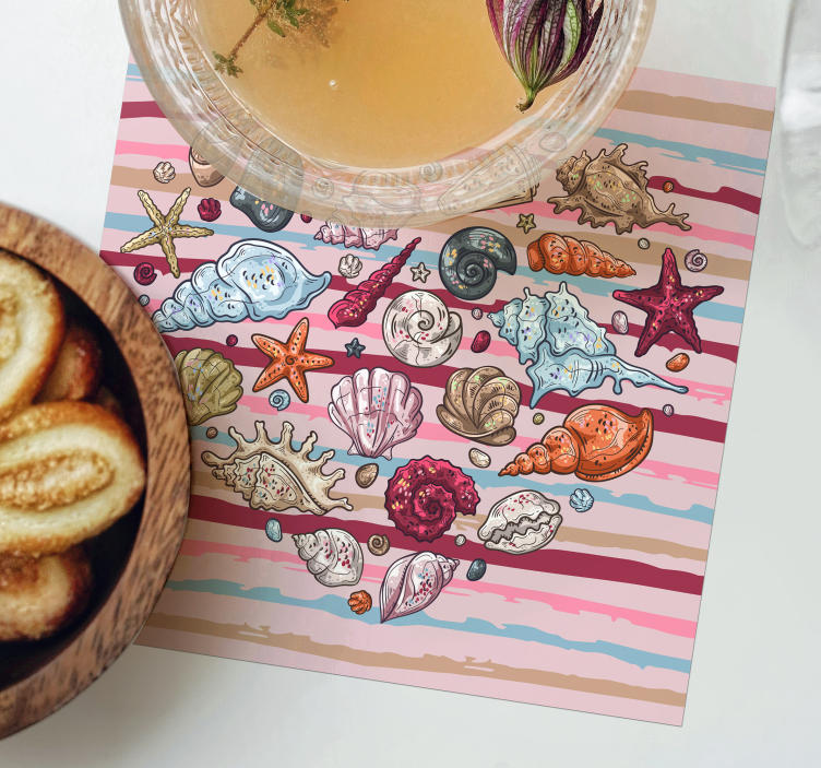 Untersetzer geek mit buntem muschel-motiv - TenStickers