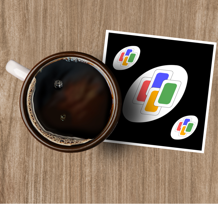 Untersetzer geek mit bunten Überlagerungsformen - TenStickers