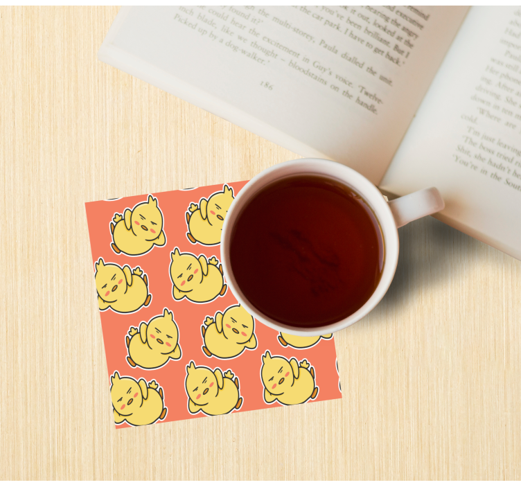 Untersetzer geek mit charmantem gelben kükenmuster - TenStickers