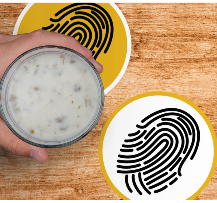 Untersetzer geek mit einzigartigen fingerabdruckmotiven - TenStickers