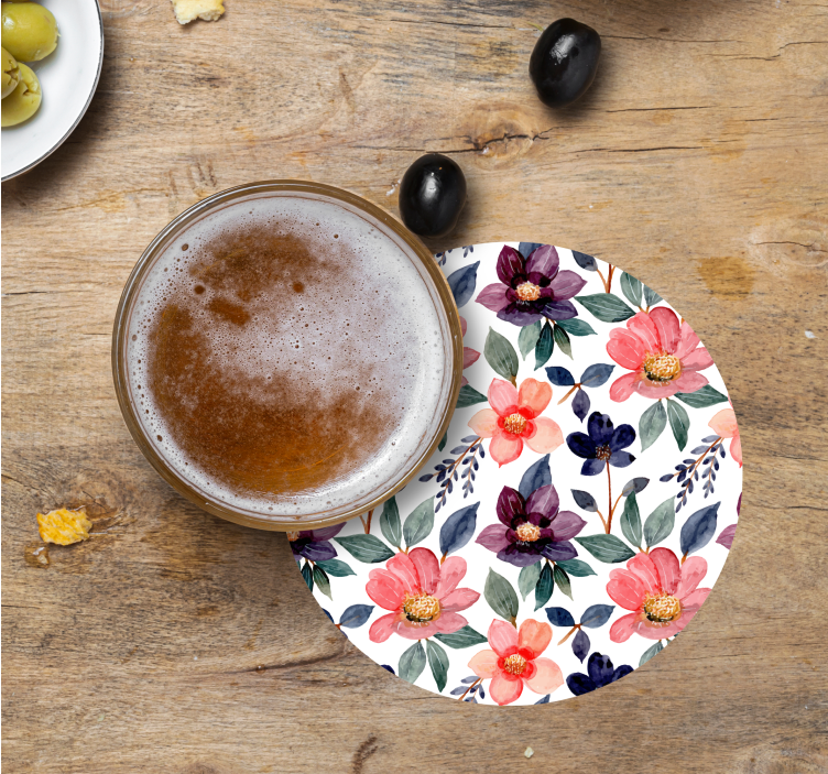 Untersetzer geek mit floralen mustern - TenStickers