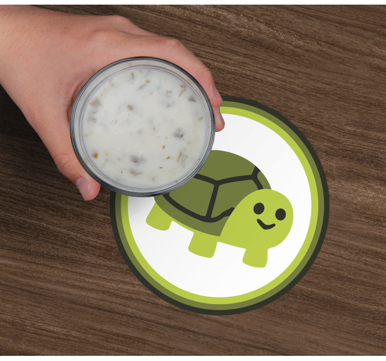 Untersetzer geek mit lächelnder schildkröte grafik - TenStickers