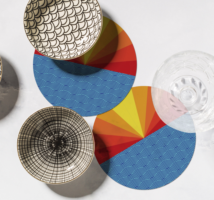 Untersetzer geek mit lebhaftem geometrischen muster - TenStickers