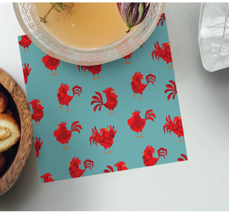 Untersetzer geek mit lebhaftem hühner-motiv - TenStickers