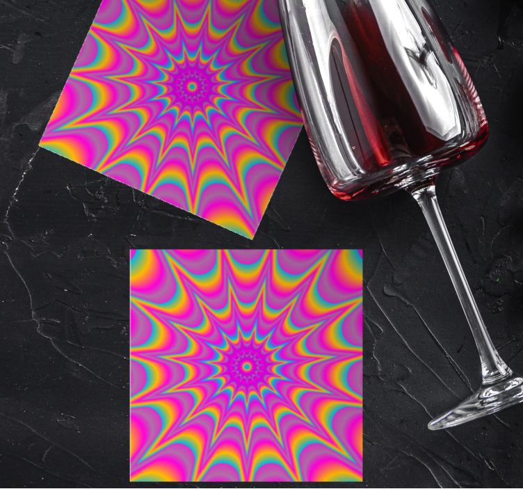 Untersetzer geek mit lebhaftem spiraldesign - TenStickers