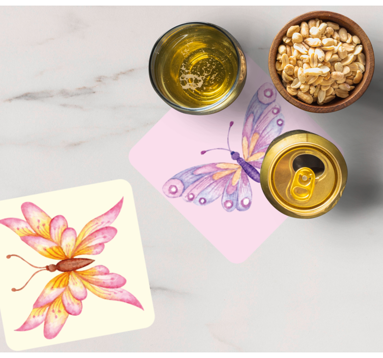 Untersetzer geek mit lebhaften schmetterlingsmotiven - TenStickers