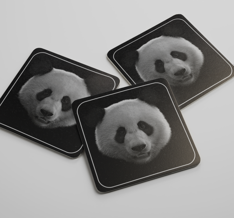 Untersetzer geek mit panda-gesicht muster - TenStickers