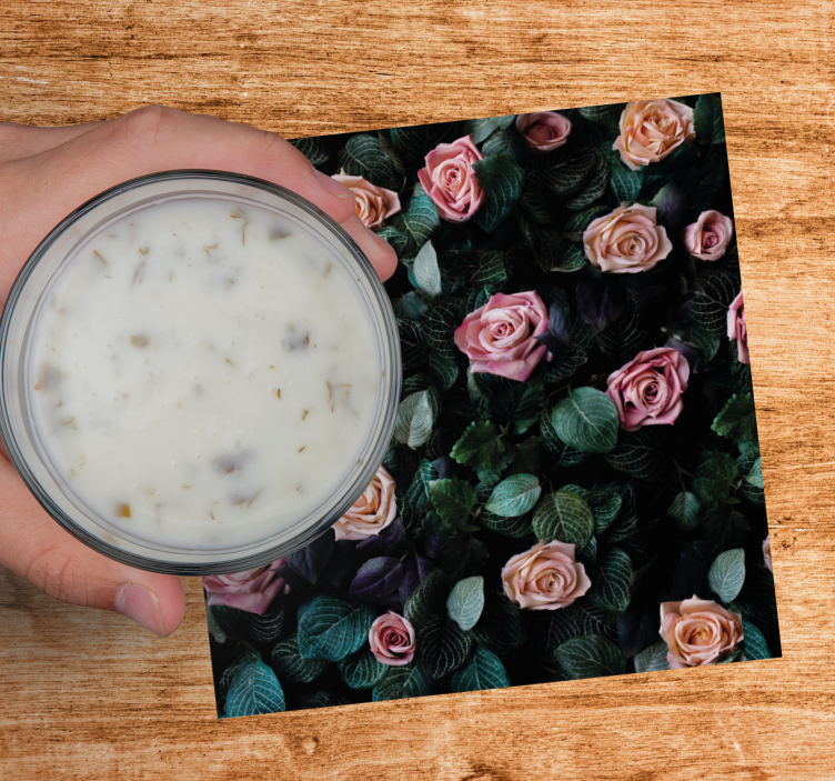 Untersetzer geek mit romantischem blumenmuster - TenStickers