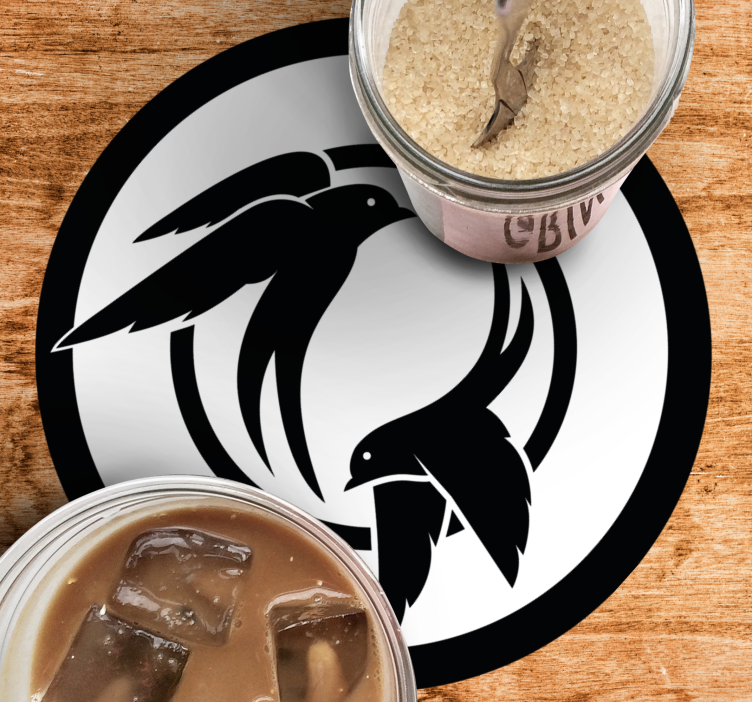 Untersetzer geek mit stilisiertem vogelemblem - TenStickers