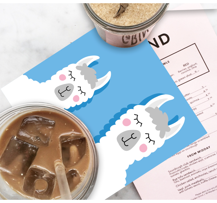 Untersetzer geek mit verspielten llama-charakteren - TenStickers