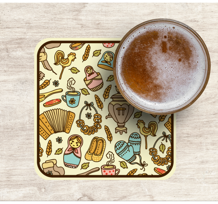 Untersetzer geek mit verspielten volkskunstmotiven - TenStickers