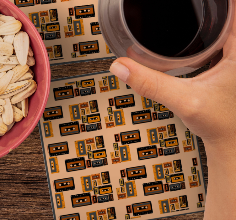 Untersetzer geek mit vintage kassettendesigns - TenStickers