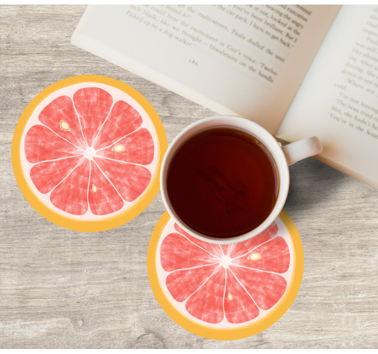 Untersetzer geek mit zitronenscheiben-motiv - TenStickers