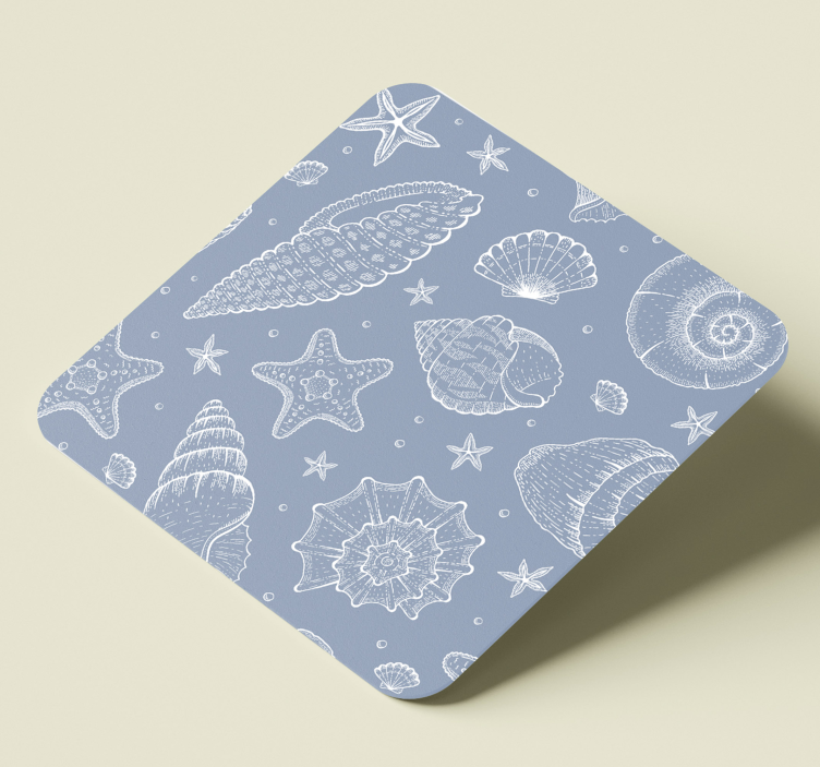 Untersetzer geek muscheln und sterne muster - TenStickers