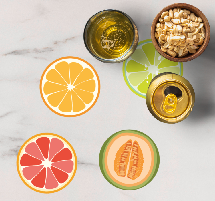 Untersetzer geek obstscheiben untersetzer - TenStickers