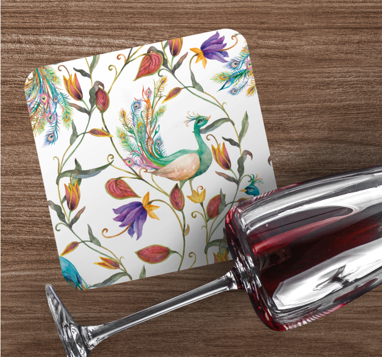 Untersetzer geek pfauenblütenmuster - TenStickers