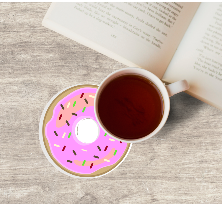 Untersetzer geek pink gefrostetes dessert - TenStickers