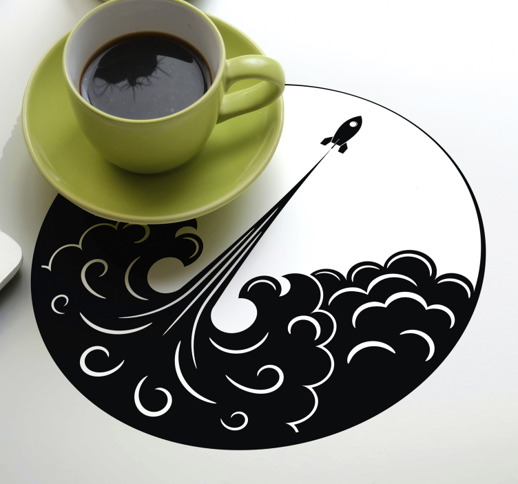 Untersetzer geek raketenstart wellen - TenStickers