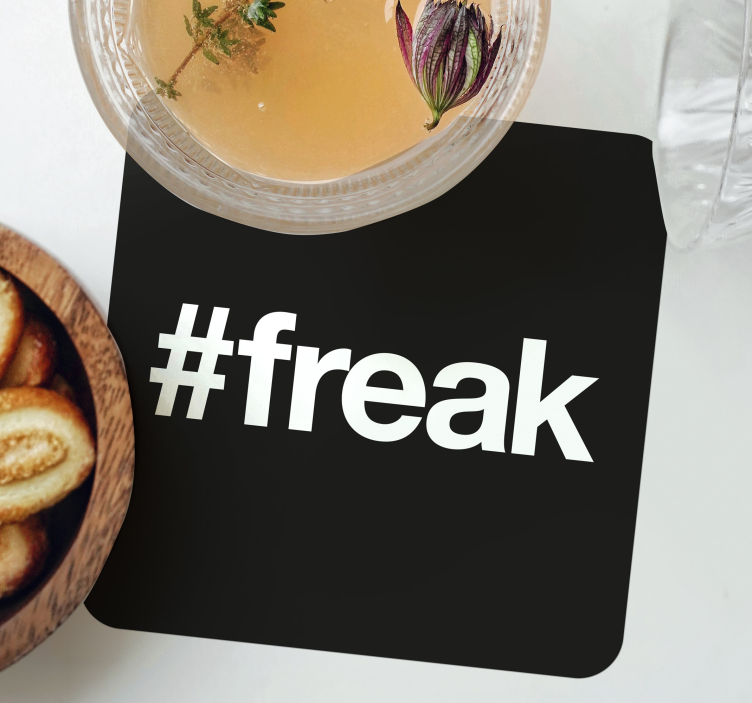 Untersetzer geek schwarzer hintergrund mit hashtag - TenStickers