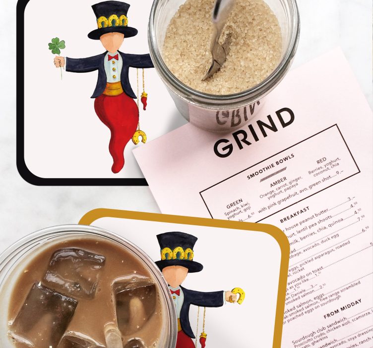 Untersetzer geek verspielt mit kleeblatt - TenStickers