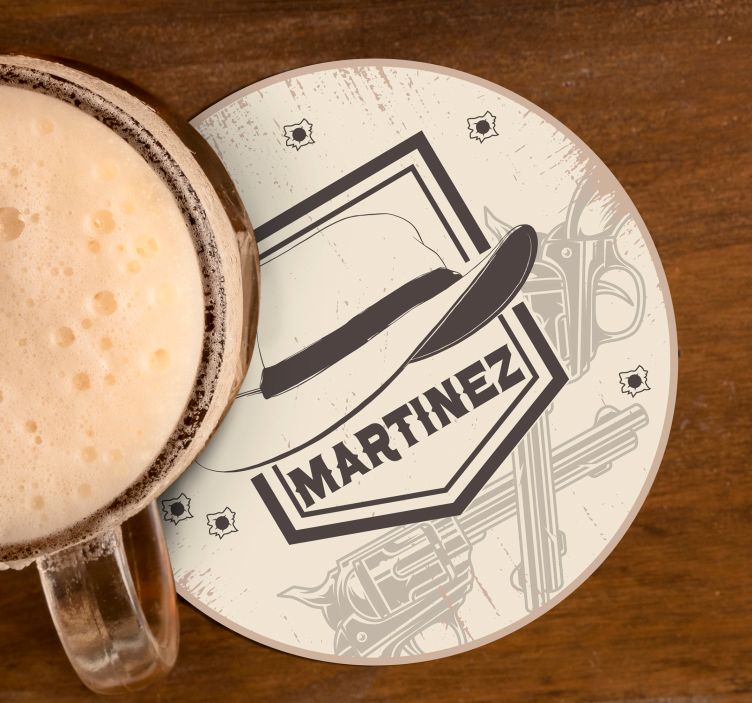 Untersetzer geek westernhut und waffen - TenStickers