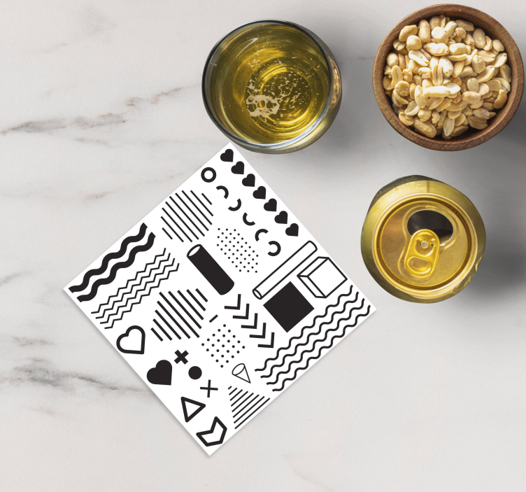 Untersetzer geometrische formen entdecken - TenStickers