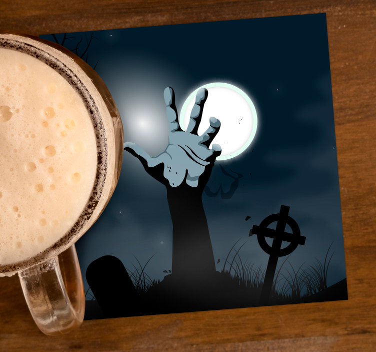 Untersetzer halloween gruselige grabhand - TenStickers