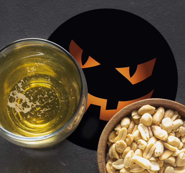Untersetzer halloween kürbis gesicht set - TenStickers