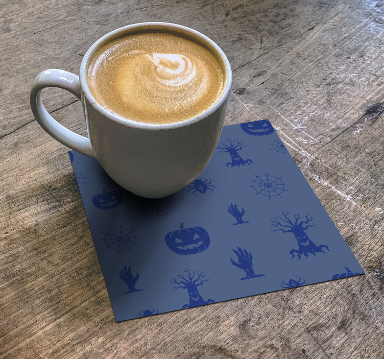 Untersetzer halloween mit gruseligem schattenmuster - TenStickers