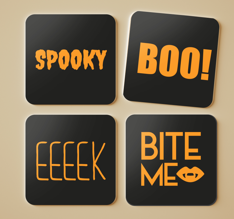 Untersetzer halloween mit halloween schrift grafik - TenStickers