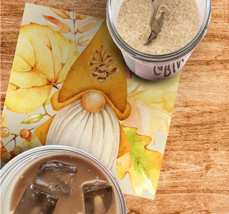 Untersetzer halloween mit herbstlichem gnomendesign - TenStickers