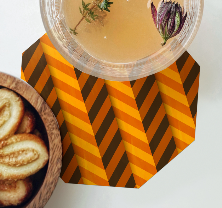 Untersetzer halloween mit orangefarbenem chevron-muster - TenStickers