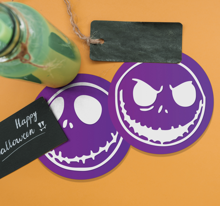 Untersetzer halloween totenschädel figuren - TenStickers