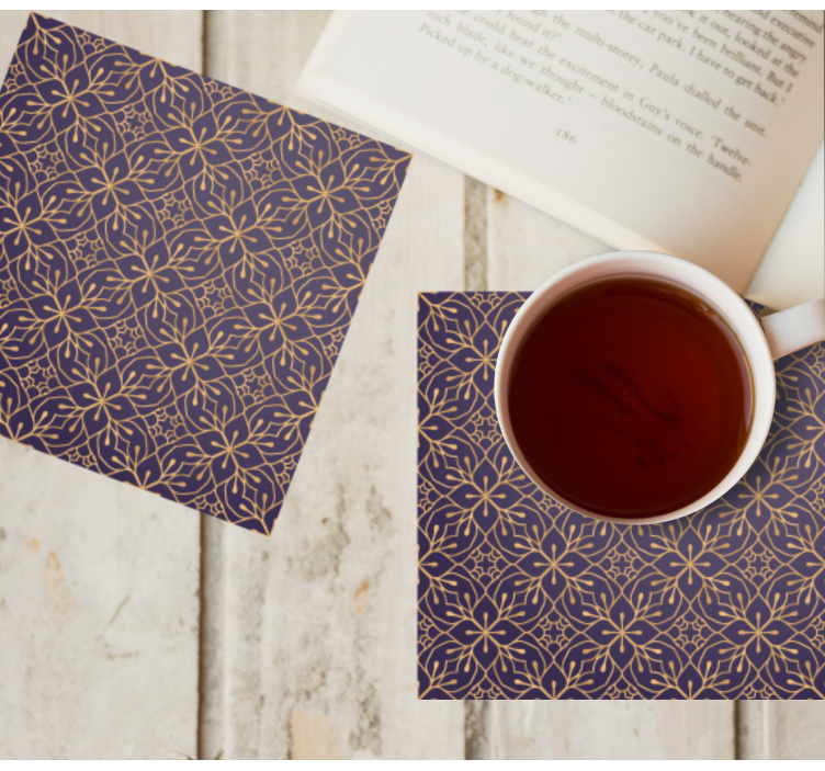 Untersetzer im blumenmuster stil - TenStickers