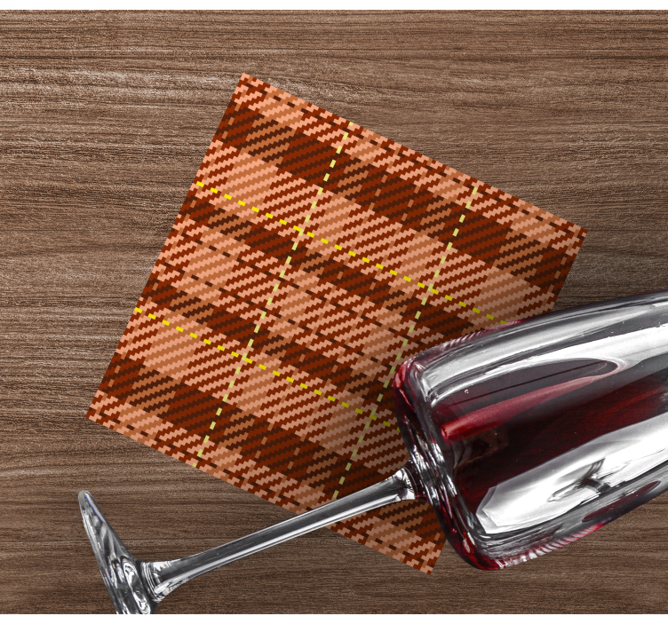 Untersetzer im braunen karomuster - TenStickers