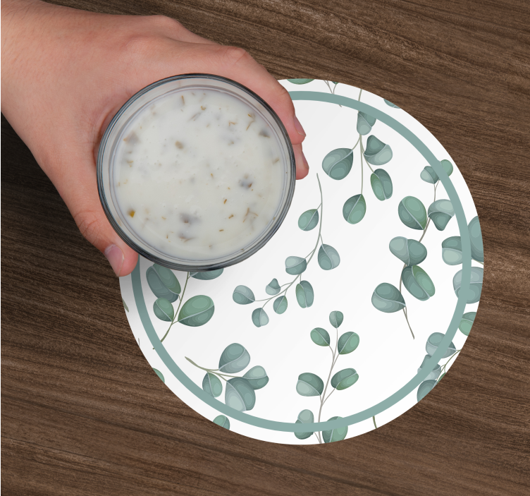 Untersetzer im eukalyptusblatt-muster - TenStickers