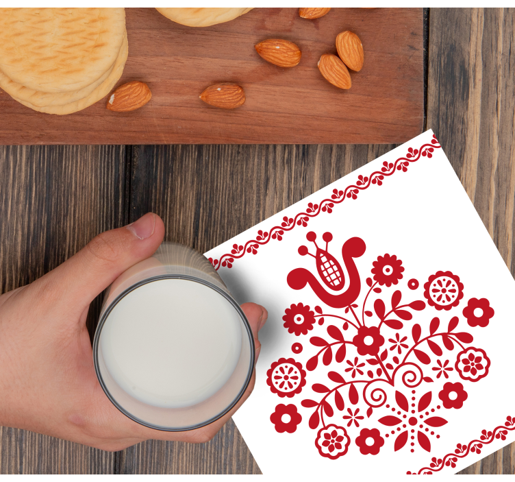 Untersetzer im floralen volksmuster - TenStickers