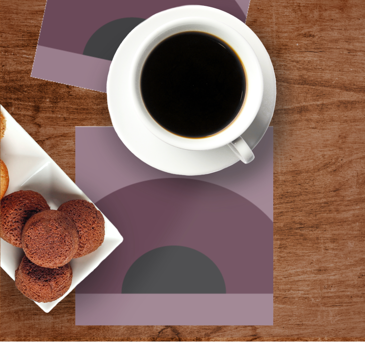 Untersetzer im geschwungenen schichtdesign - TenStickers